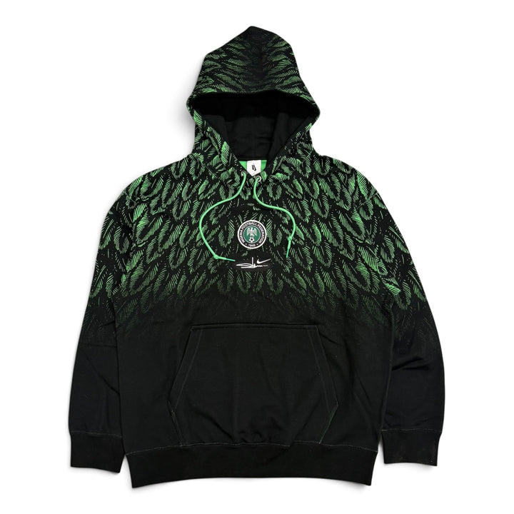 Nike Nigeria X Slawn Fleece Hoodie Tracksuit Set (Black L)