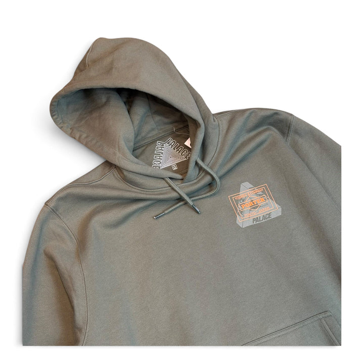 Palace x Porter Green Khaki Pullover Hoodie (M)