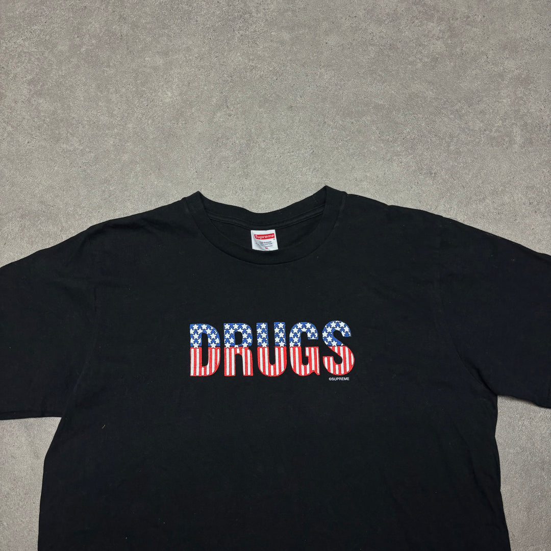 Supreme Drugs Black Graphic T-Shirt (M)