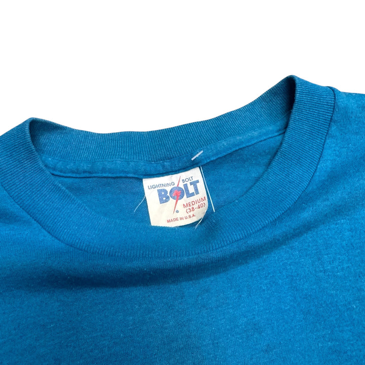 1982 Vintage Lightning Bolt Blue Surf Pro-Am Graphic T-Shirt (M)