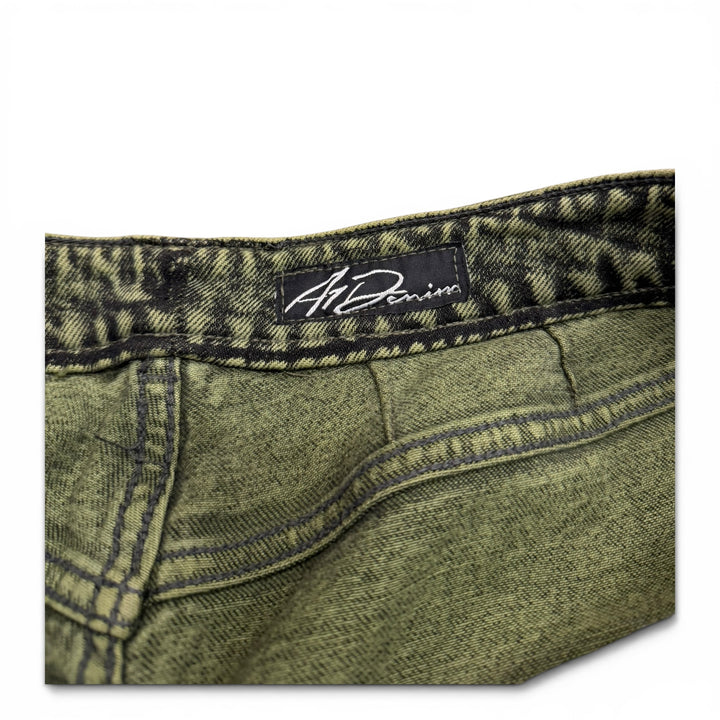 A1 Denim Baggy Jeans Green 36"