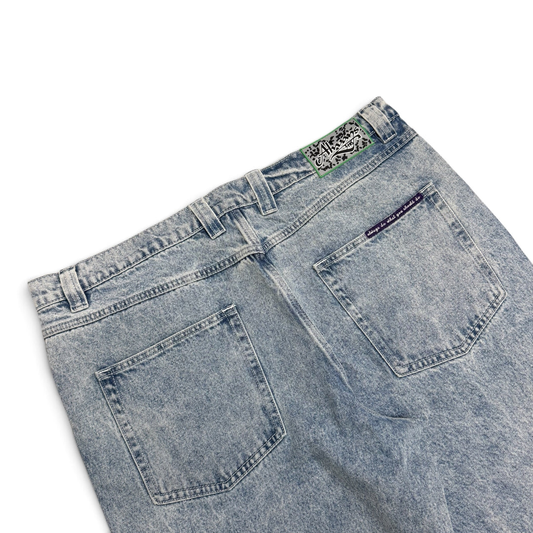 Always Do What You Should Do Light Blue Denim Trousers (L)