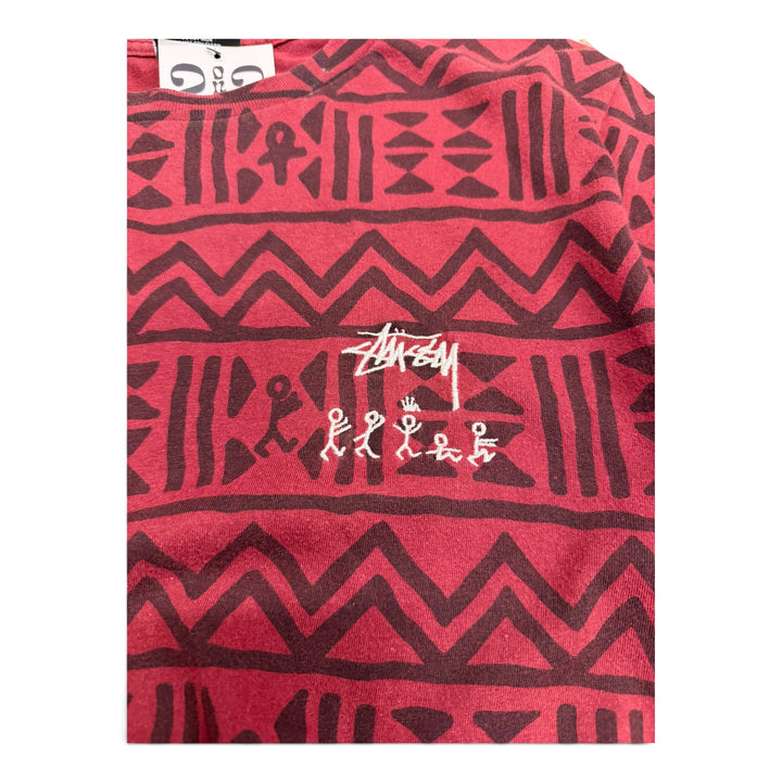 Stussy Tribe Called Quest Red Abstract T-Shirt (S)