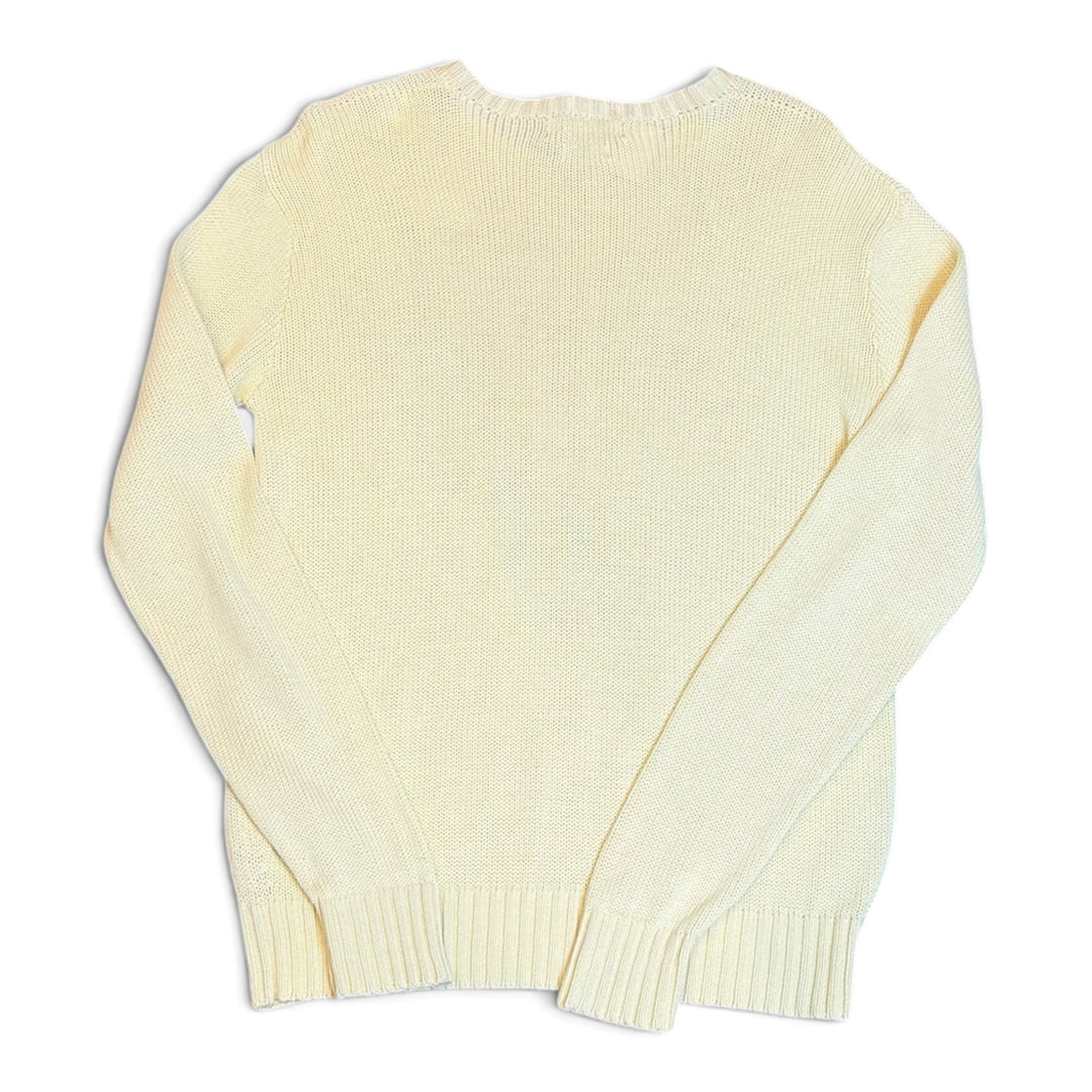 Vintage Polo Ralph Lauren Pastel Yellow Knitted Jumper (M)