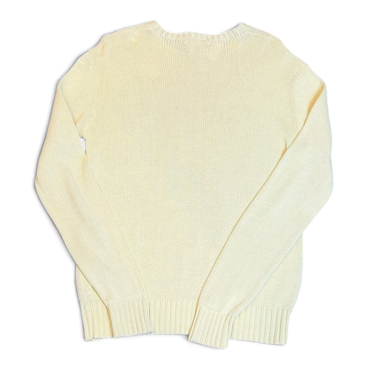 Vintage Polo Ralph Lauren Pastel Yellow Knitted Jumper (M)