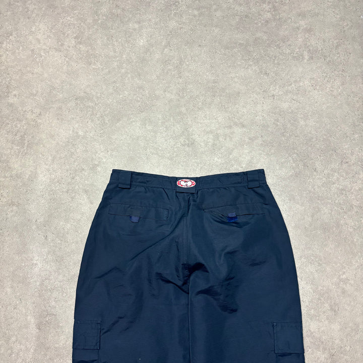 Vintage Wu Tang Clan Wu Wear Navy Lightweight Cargo Trousers (L)