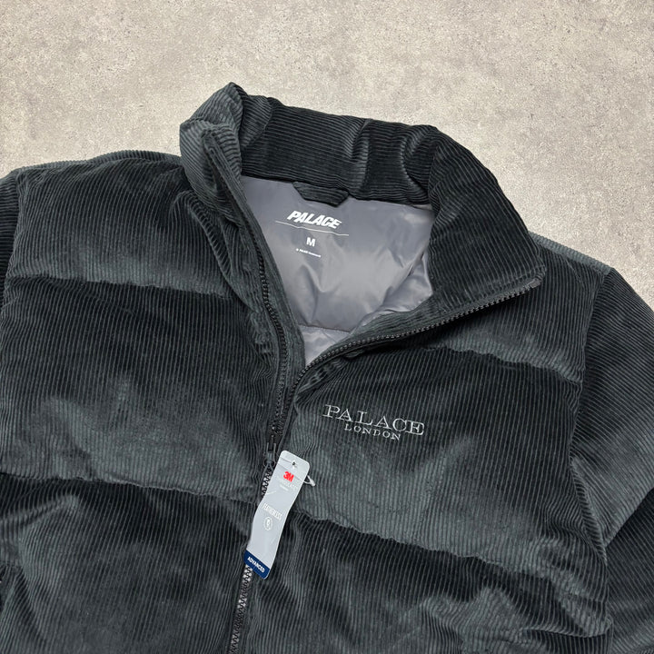 Palace Black Corduroy 3M Puffa Jacket (M)