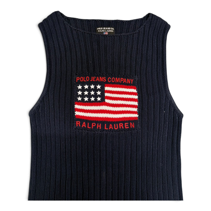 Polo Ralph Lauren Jeans Flag Knit Vest Navy (L)
