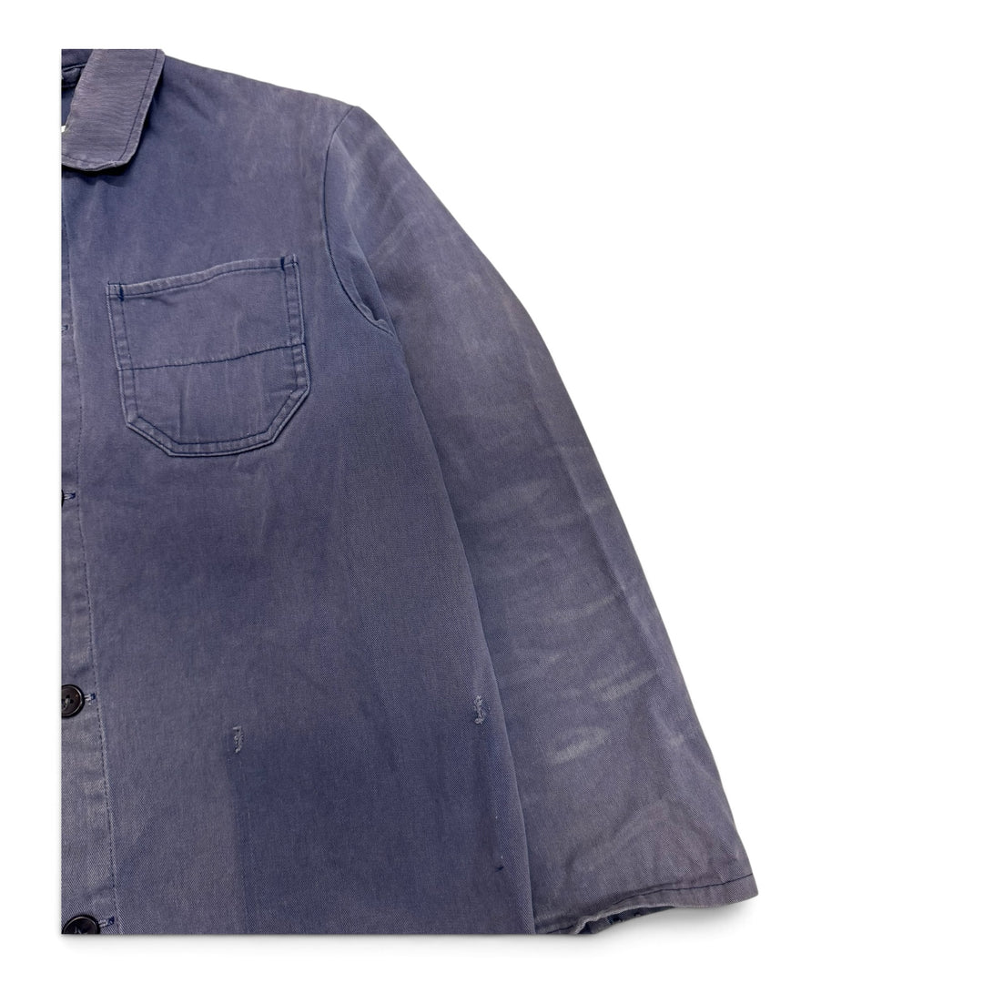 Vintage Distressed Faded Blue French Chore Jacket (S)