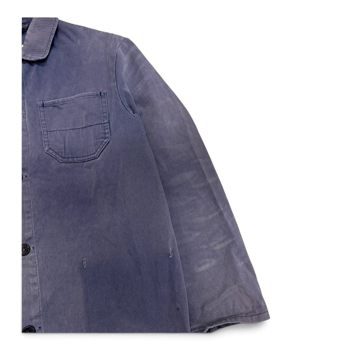 Vintage Distressed Faded Blue French Chore Jacket (S)
