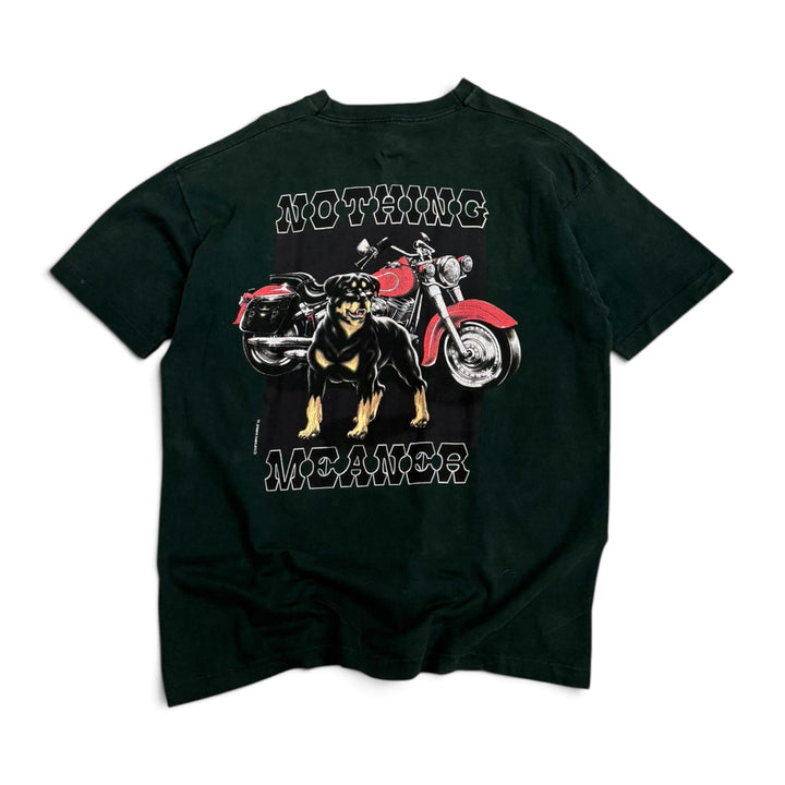 Vintage Single Stitch Top Dawg Graphic T shirt Green (XL)