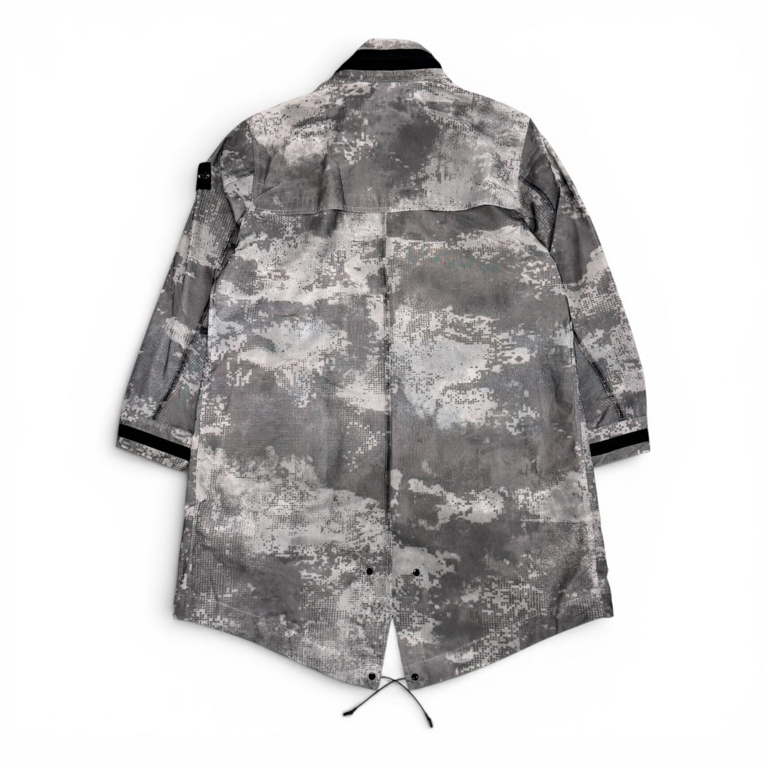 Stone Island Dissolving Grid Camo Mesh Jacket Grey (S)