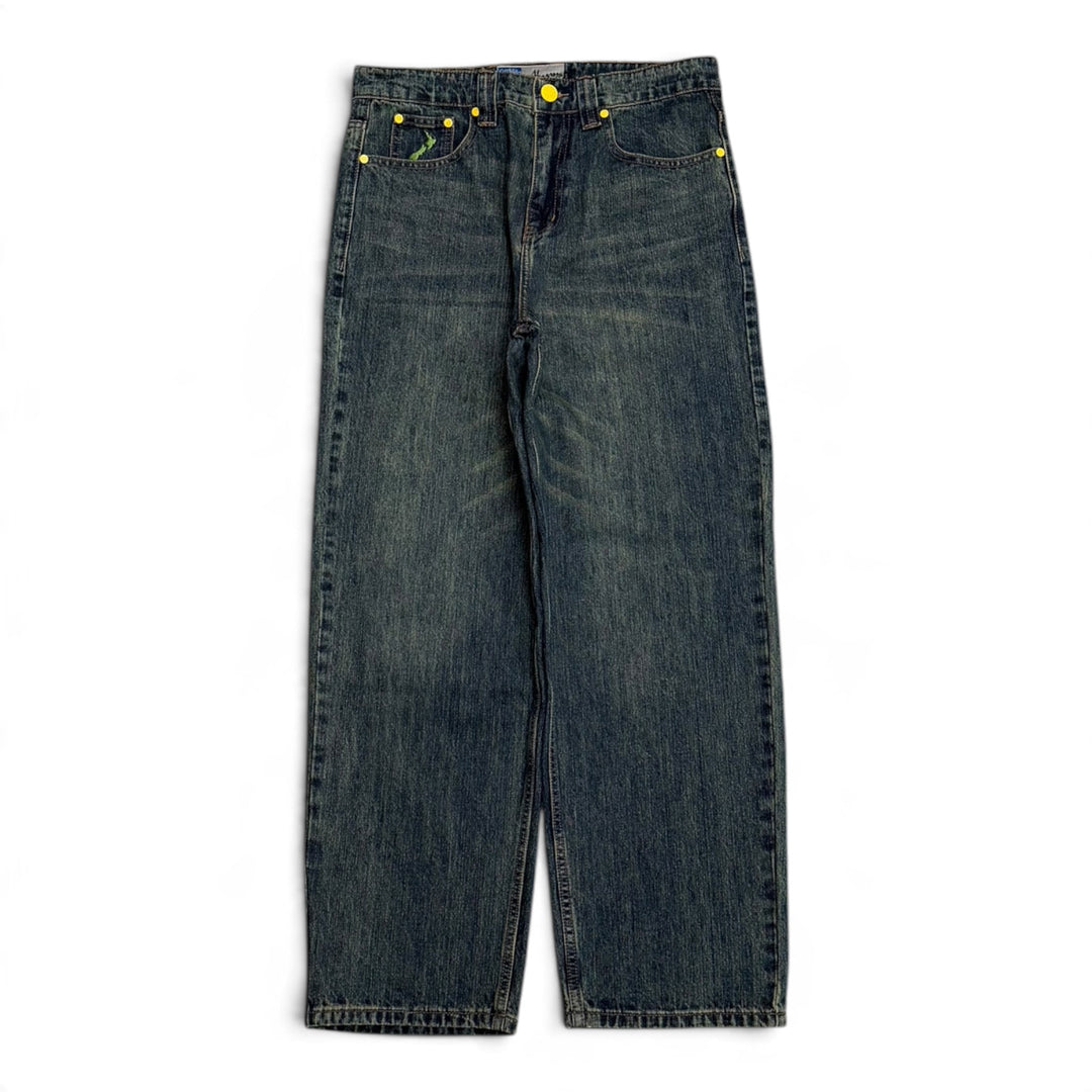 Always Do What You Should Do Blue Washed Denim Trousers (S)
