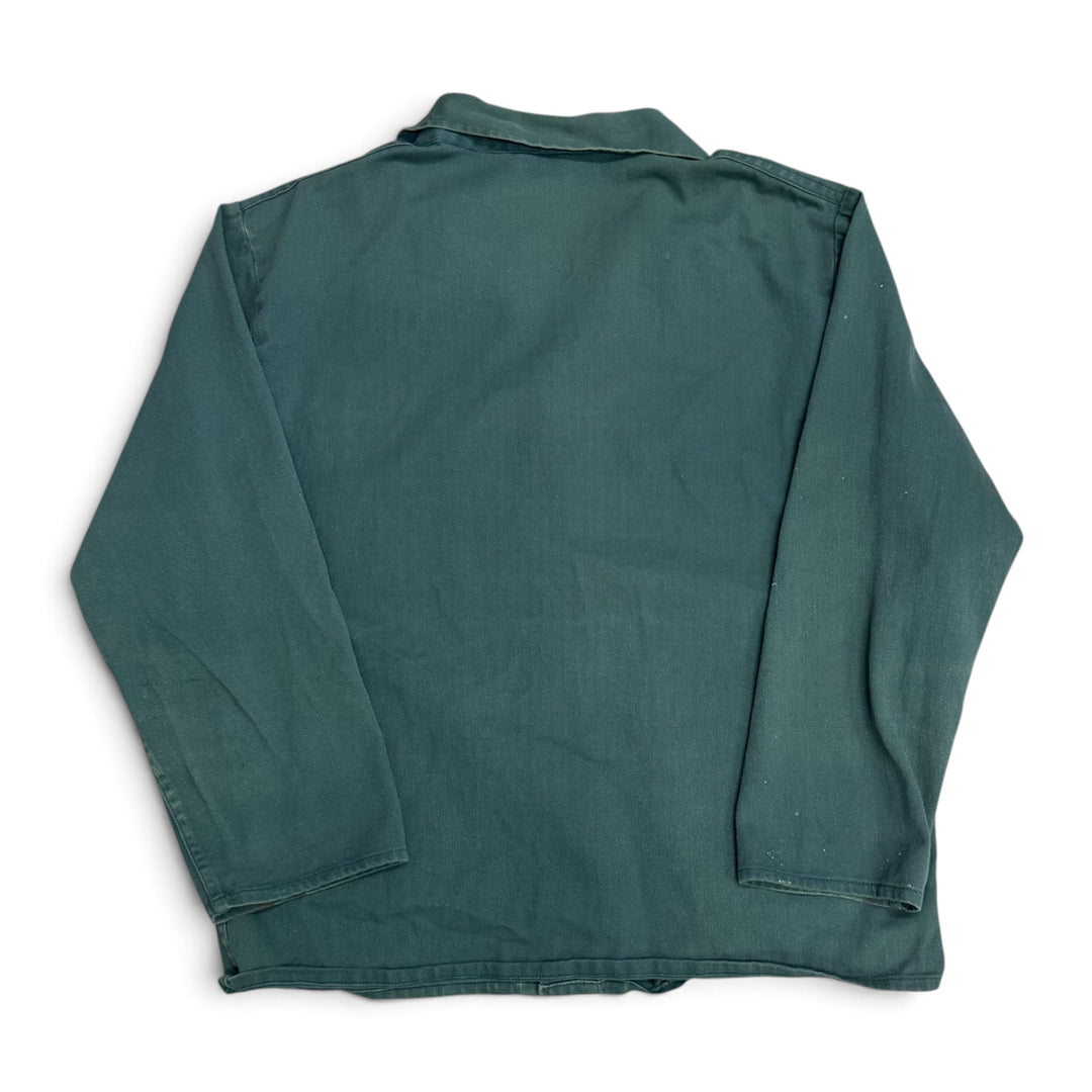 Vintage Distressed Faded Green French Chore Jacket (L)