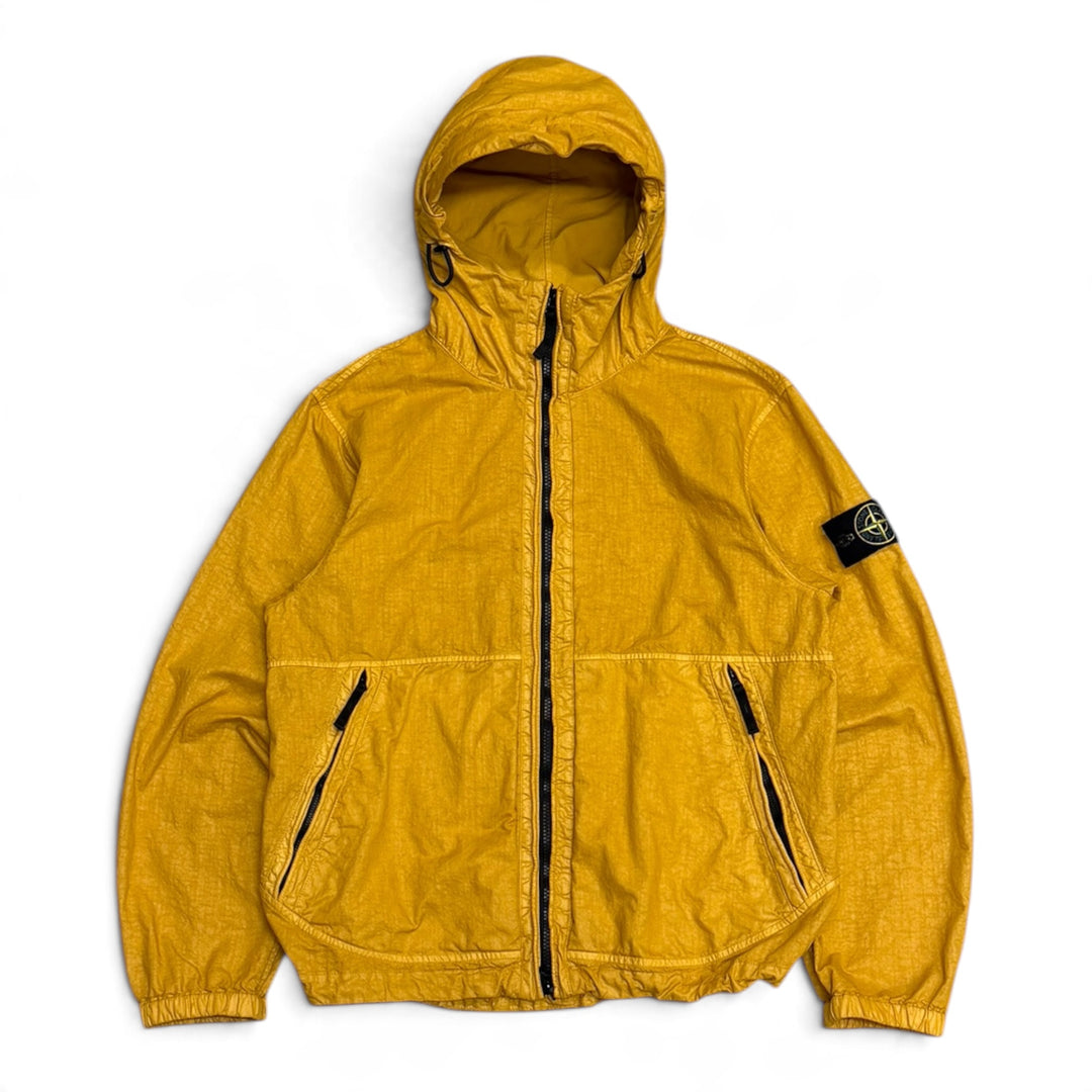 Stone Island Yellow Zip Up Hooded Jacket (L)