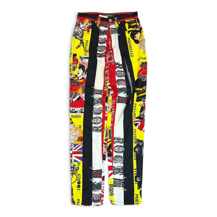 Vintage Versace Jeans Couture Beatles Patterned Trousers (24)