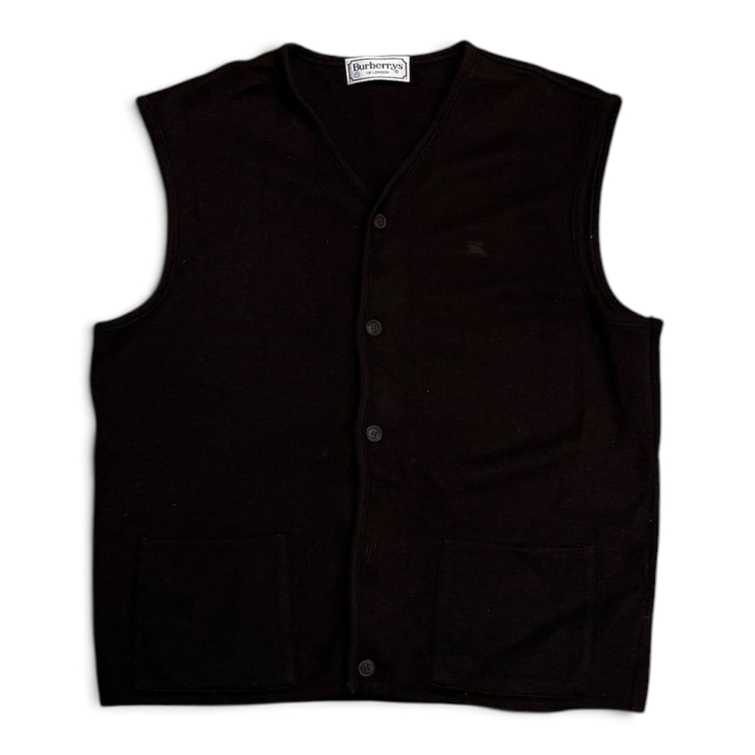 90’s Vintage Burberry Brown Sweater Vest