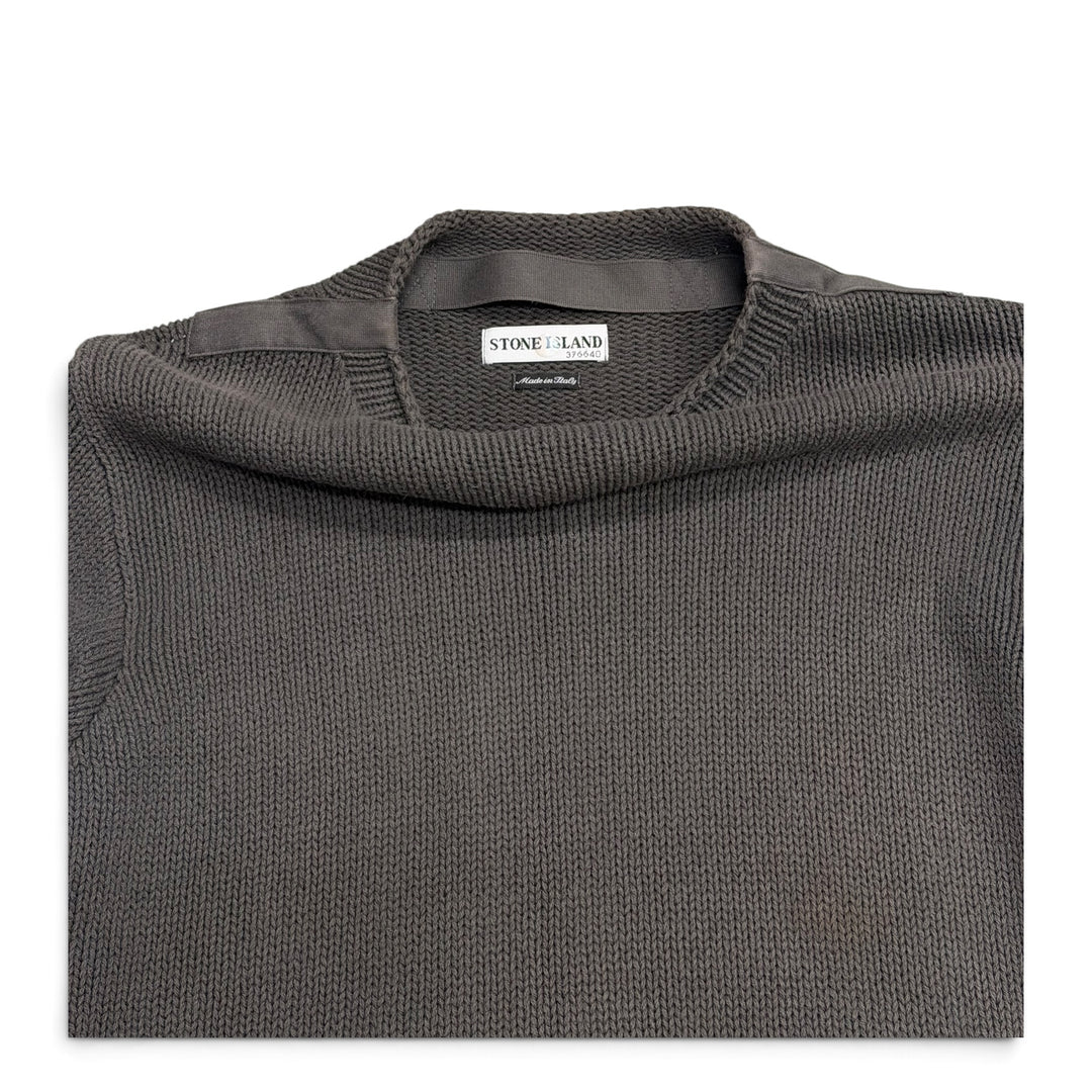 Vintage Stone Island Heavy Weight Knitted Jumper Grey (M)