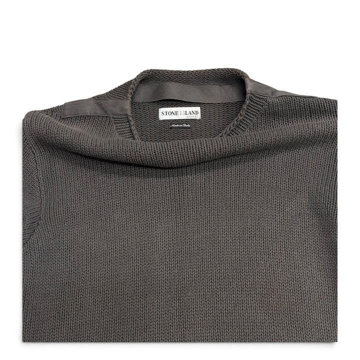 Vintage Stone Island Heavy Weight Knitted Jumper Grey (M)
