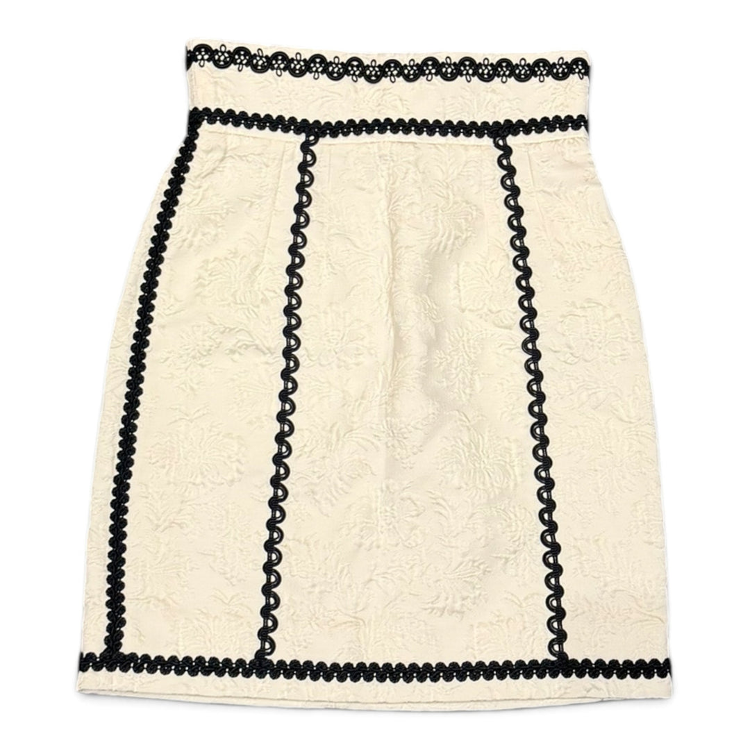 Dolce & Gabbana White & Black Jacquard Suit Two Piece Set (38)