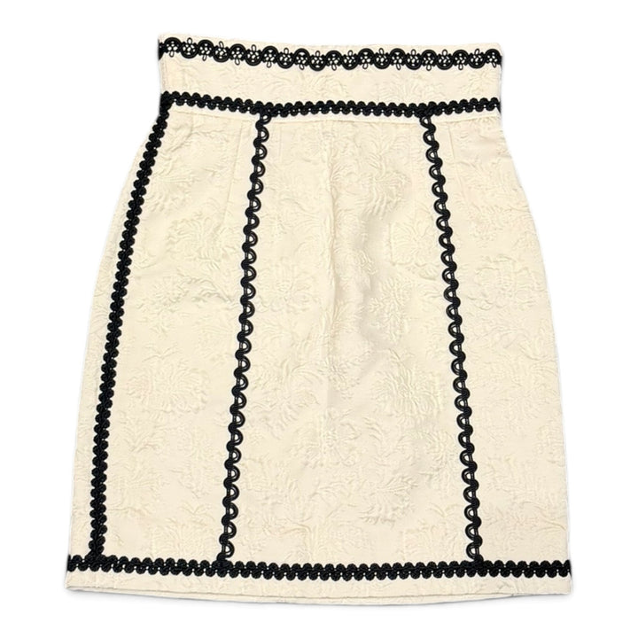 Dolce & Gabbana White & Black Jacquard Suit Two Piece Set (38)