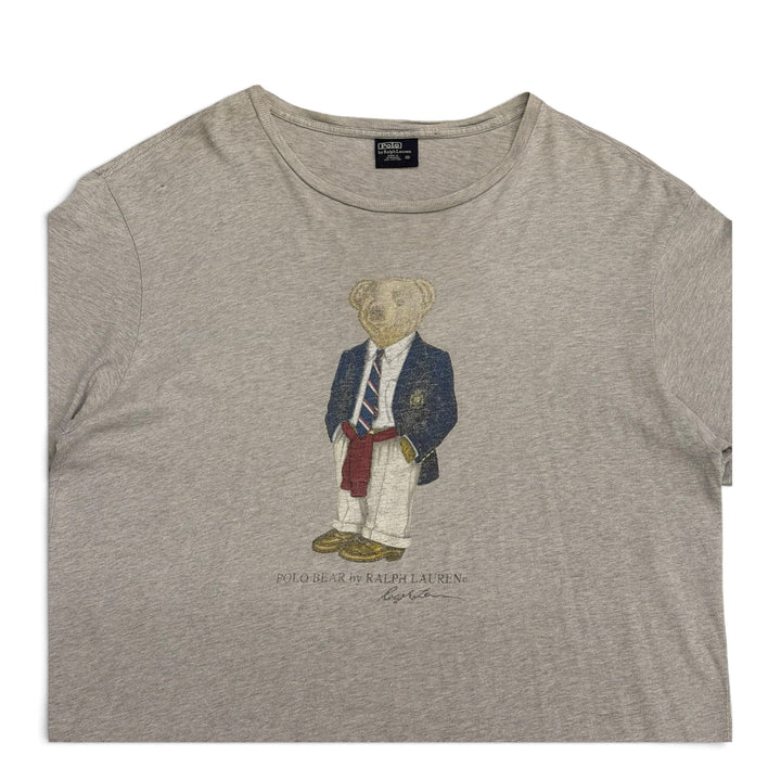 Vintage Polo Ralph Lauren Bear Graphic T shirt Gray (XL)