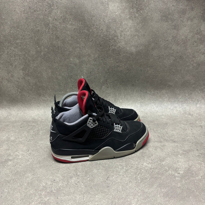 2019 Air jordan 4 Retro Black/Fire Red/Cement Grey (UK5)