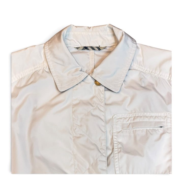 Vintage Burberry White Lightweight Jacket (Women's L)