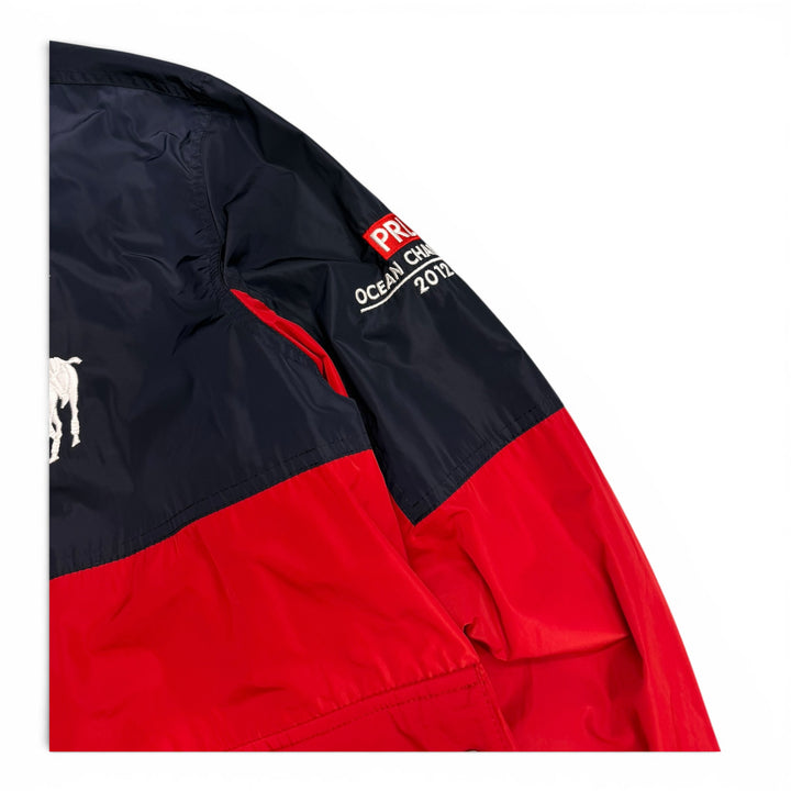 90's Vintage Polo Ralph Lauren Navy & Red Sailing Jacket (XXL)