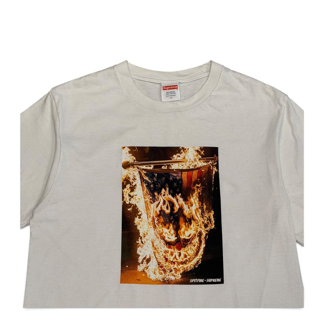 Supreme white spitfire graphic T-shirt (S)
