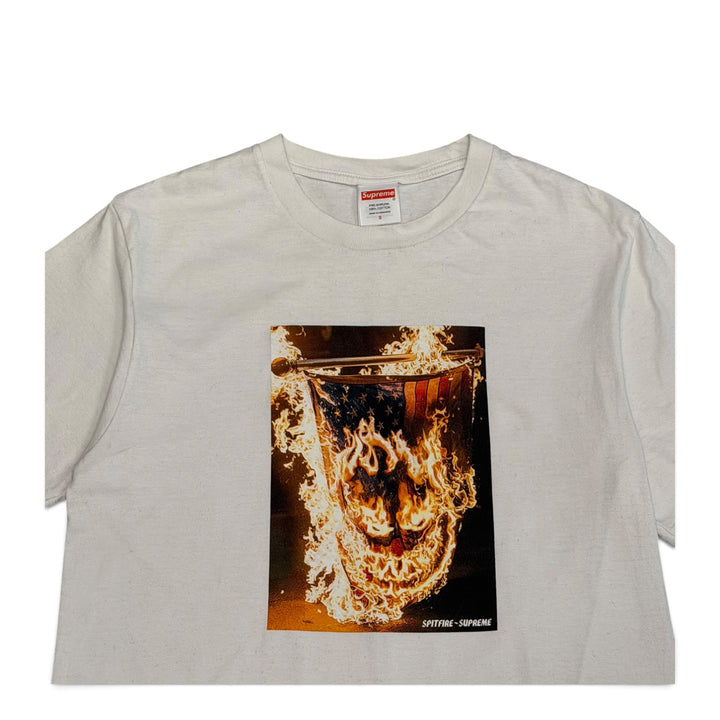 Supreme white spitfire graphic T-shirt (S)