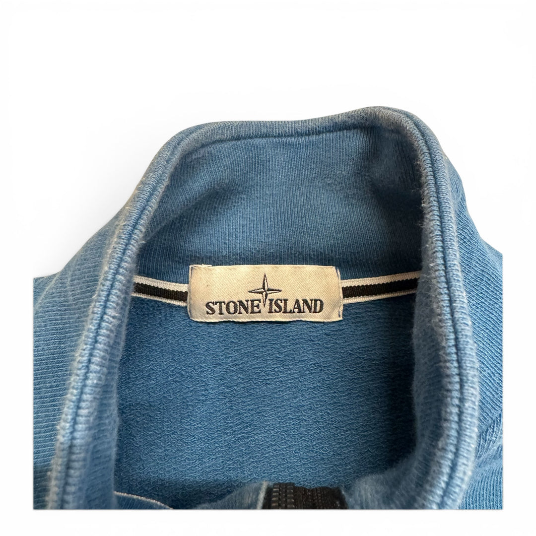Stone Island Quarter Zip Sweatshirt Blue (M)