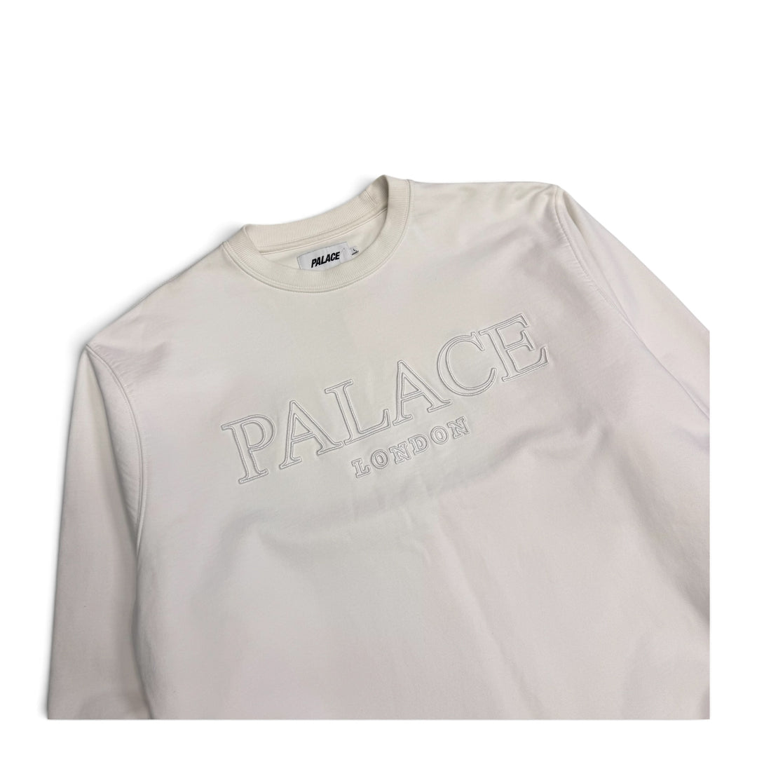 Palace Crew Sweatshirt White (L)