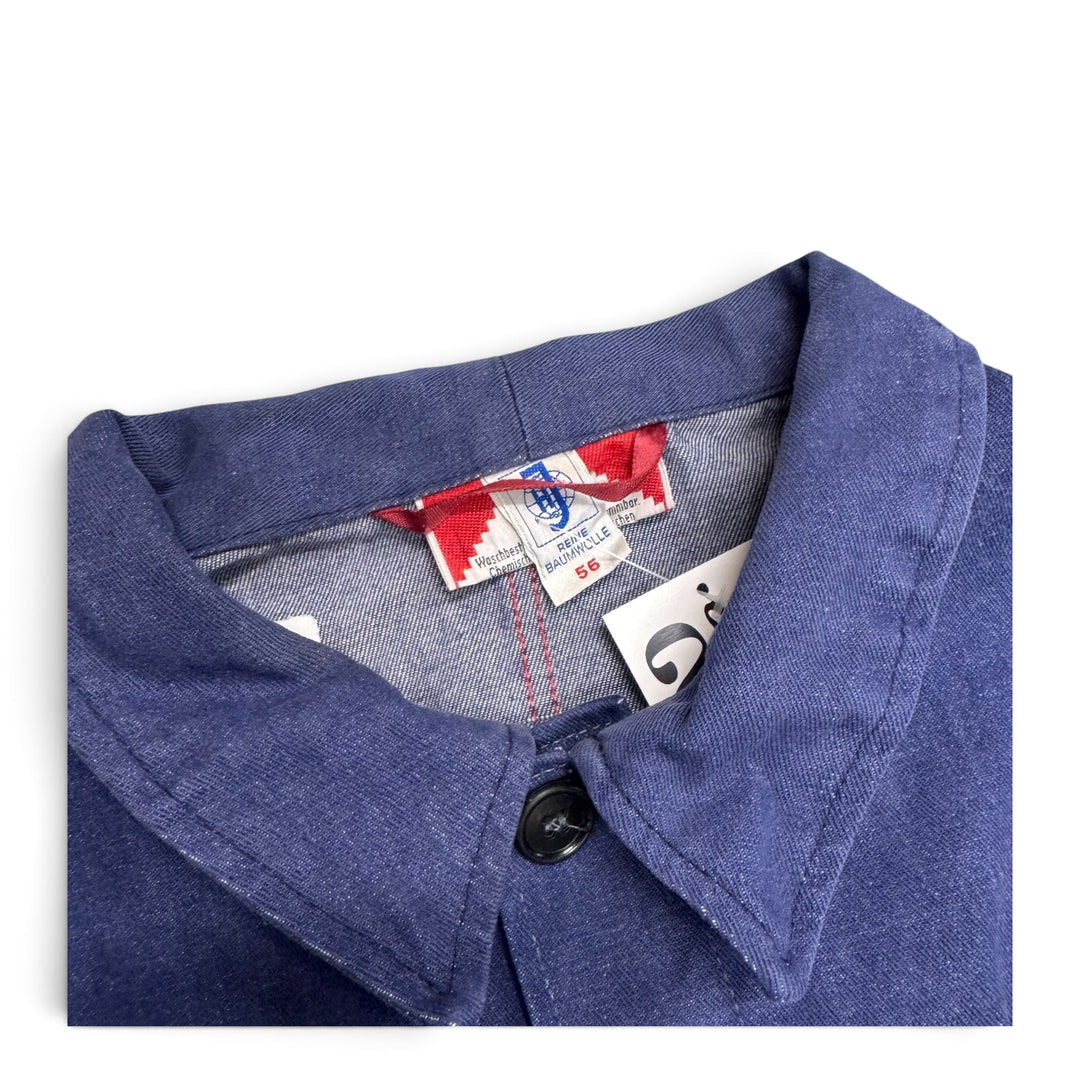 Vintage Distressed Blue French Chore Jacket (XL)