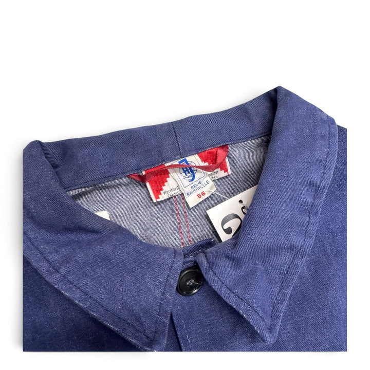 Vintage Distressed Blue French Chore Jacket (XL)