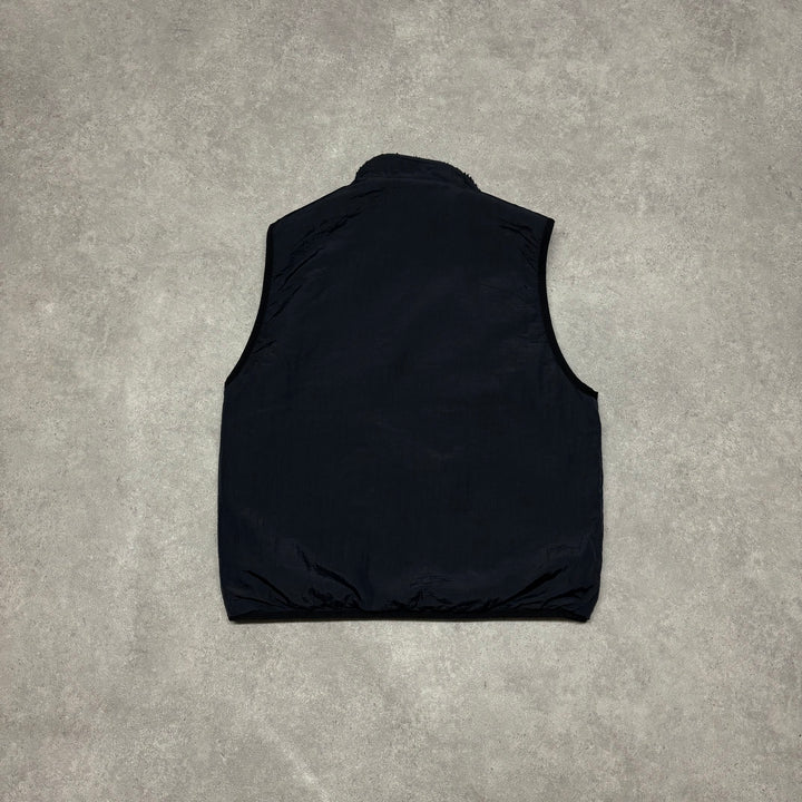 Stussy Black Reversible Fleece Gilet (M)