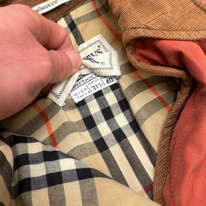 Vintage Burberys Quilted Jacket Faded Orange (L)