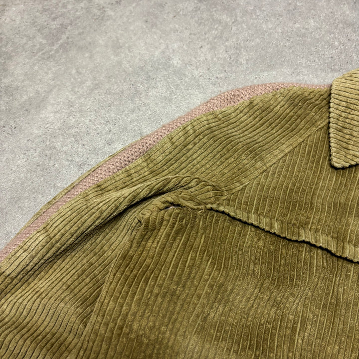 Vintage Corduroy Beige Full Zip Jacket (XS)