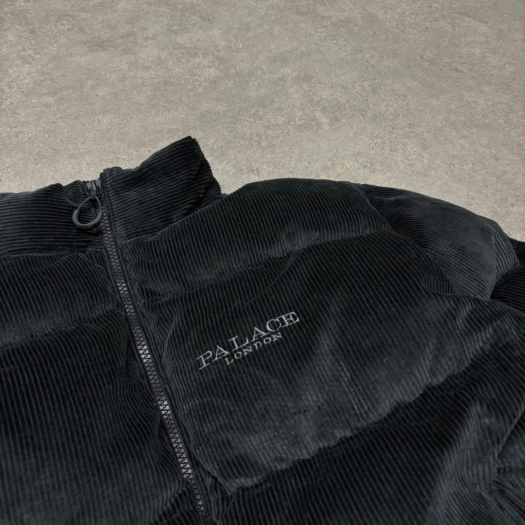 Palace Black Corduroy 3M Puffa Jacket (M)