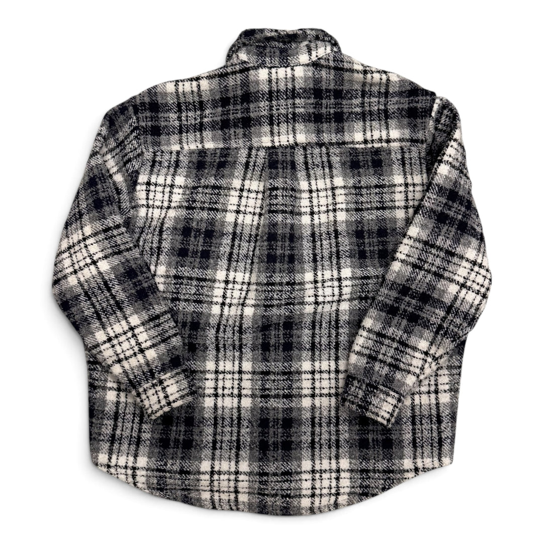F***ing Awesome Grey Checkered Heavyweight Flannel Shirt Jacket (L)