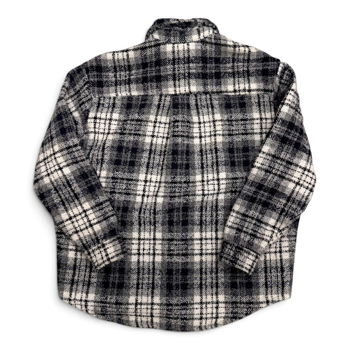 F***ing Awesome Grey Checkered Heavyweight Flannel Shirt Jacket (L)