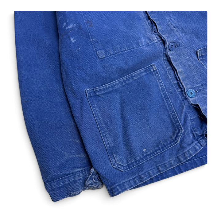 Vintage Distressed Blue French Chore Jacket (M)
