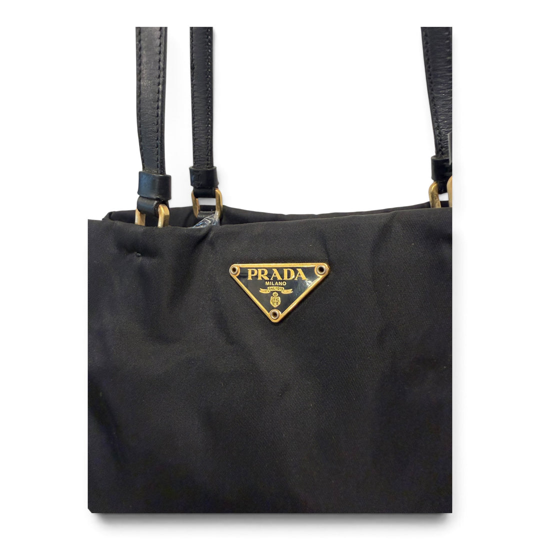 Sign Of The Times Black Prada Nylon Mini Tote Bag