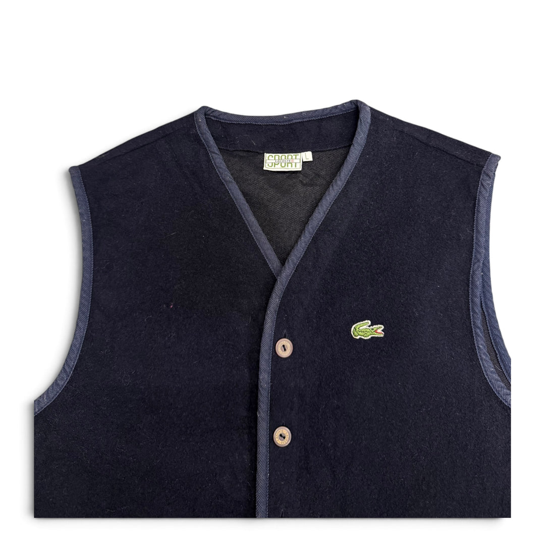Vintage Lacoste Fleece Navy Vest (L)