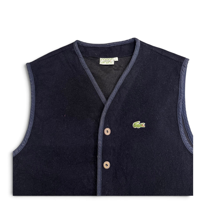 Vintage Lacoste Fleece Navy Vest (L)