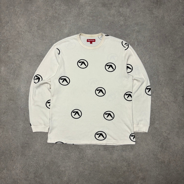 Supreme x Aphex Twin Cream Thermal Longsleeve Top (L)