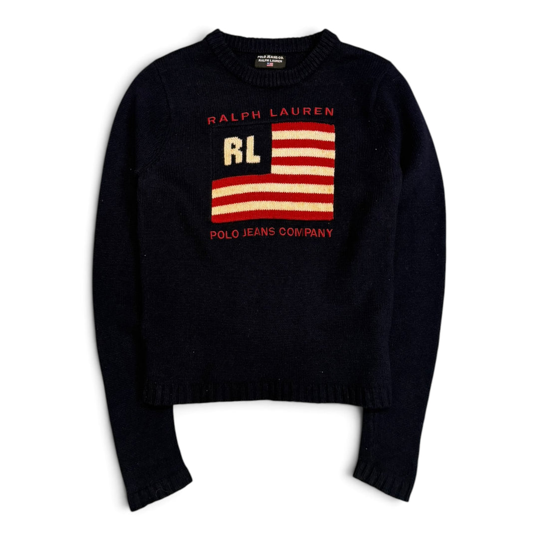 Polo Ralph Lauren Jeans Flag Knit Jumper Navy (S)