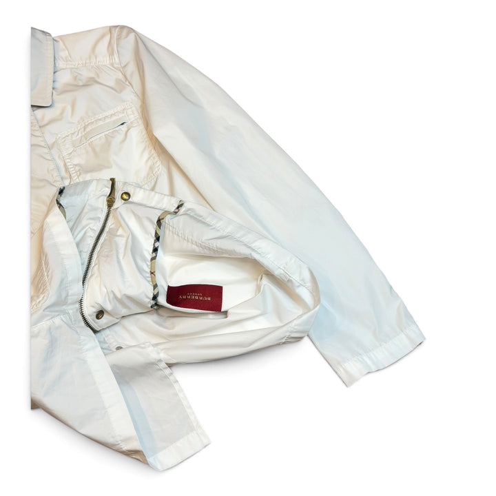 Vintage Burberry White Lightweight Jacket (Women's L)