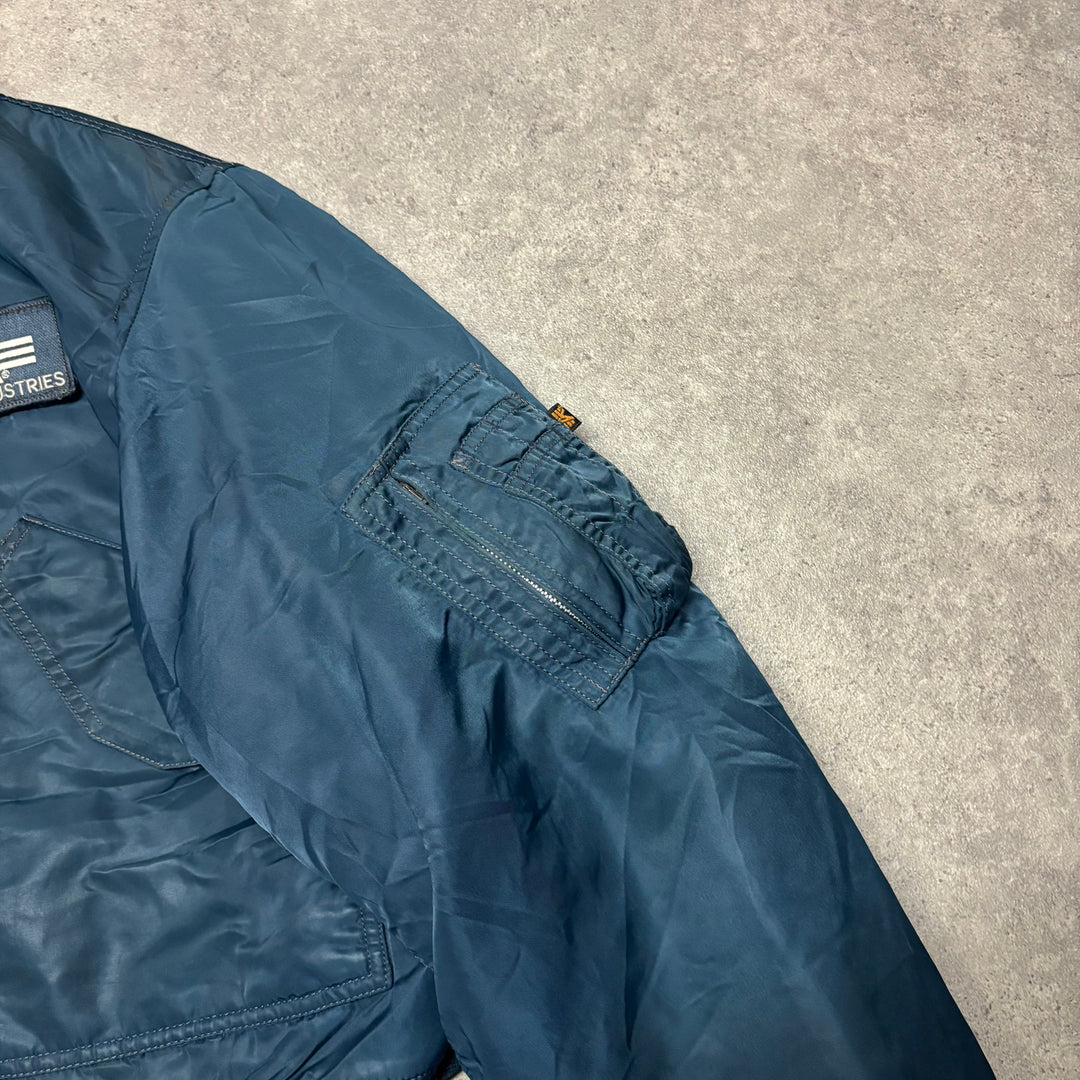 Vintage Alpha Industries Navy Bomber Jacket (XL)