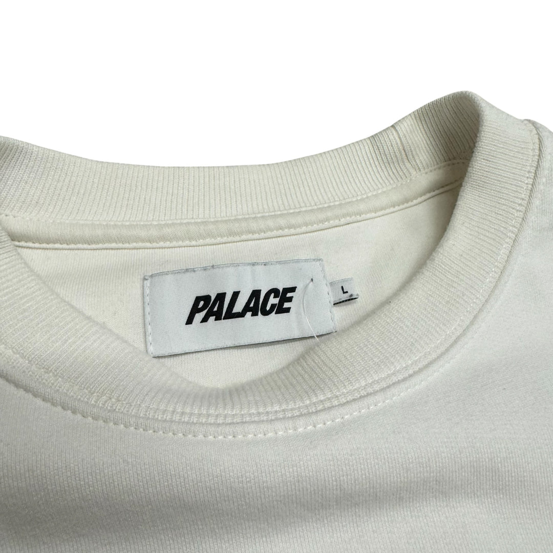 Palace Crew Sweatshirt White (L)